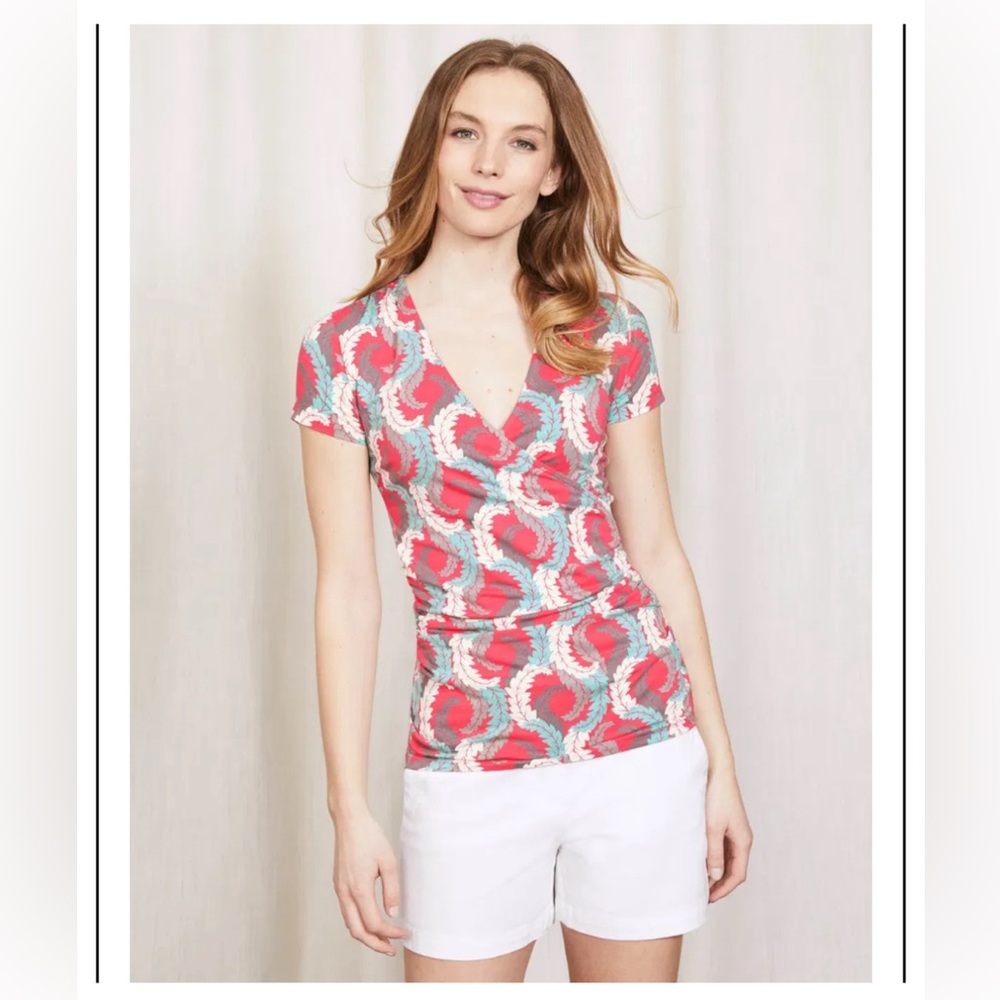 Boden Short Sleeve Wrap Blouse